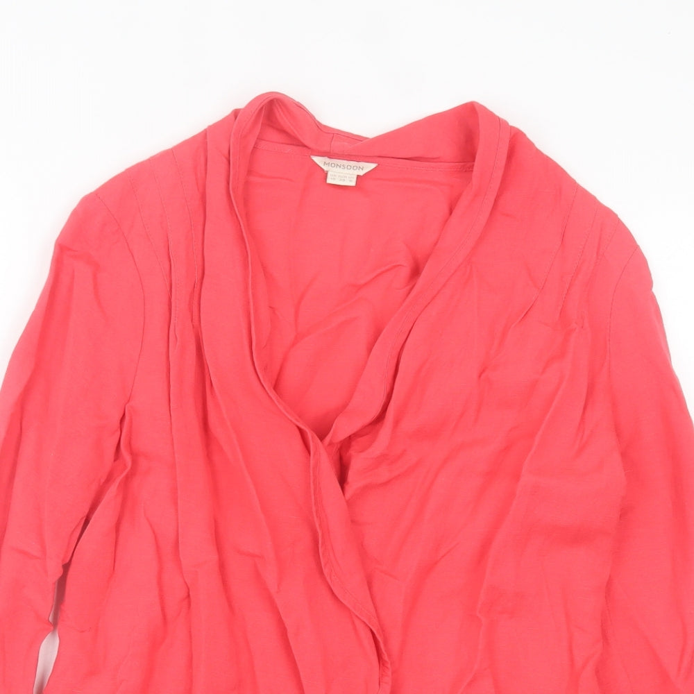 Monsoon Womens Pink Jacket Blazer Size 10