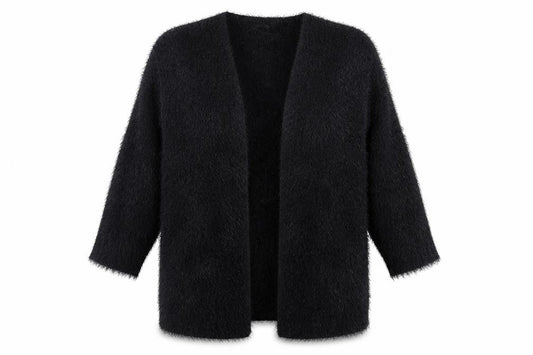 Forever 21 Womens Black V-Neck Nylon Cardigan Jumper Size S