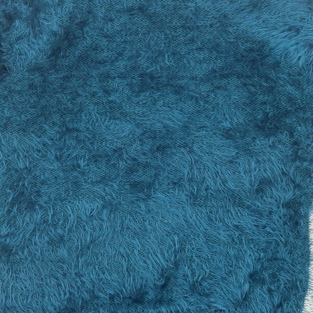 Miyoko Womens Blue Crew Neck Polyester Pullover Jumper Size S