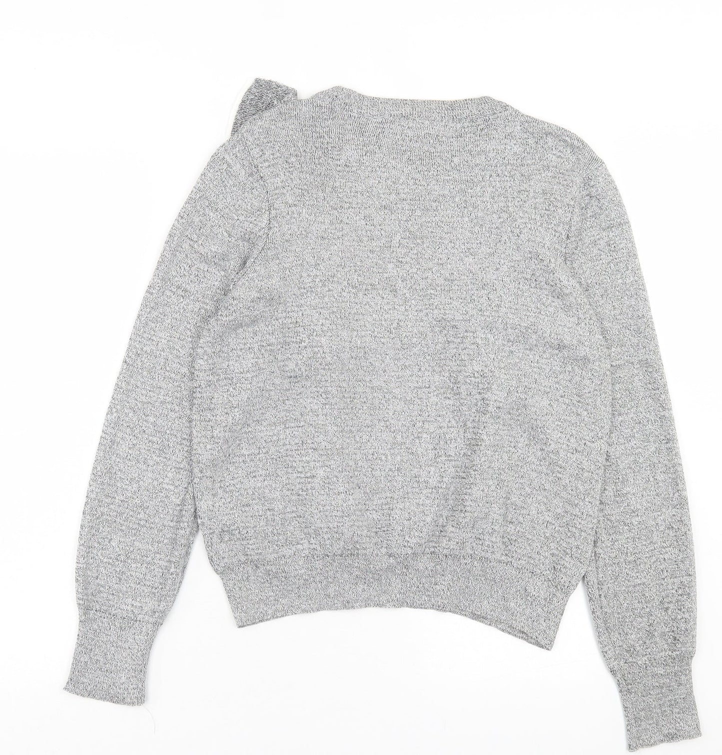 Topshop Womens Grey Crew Neck Viscose Pullover Jumper Size 14