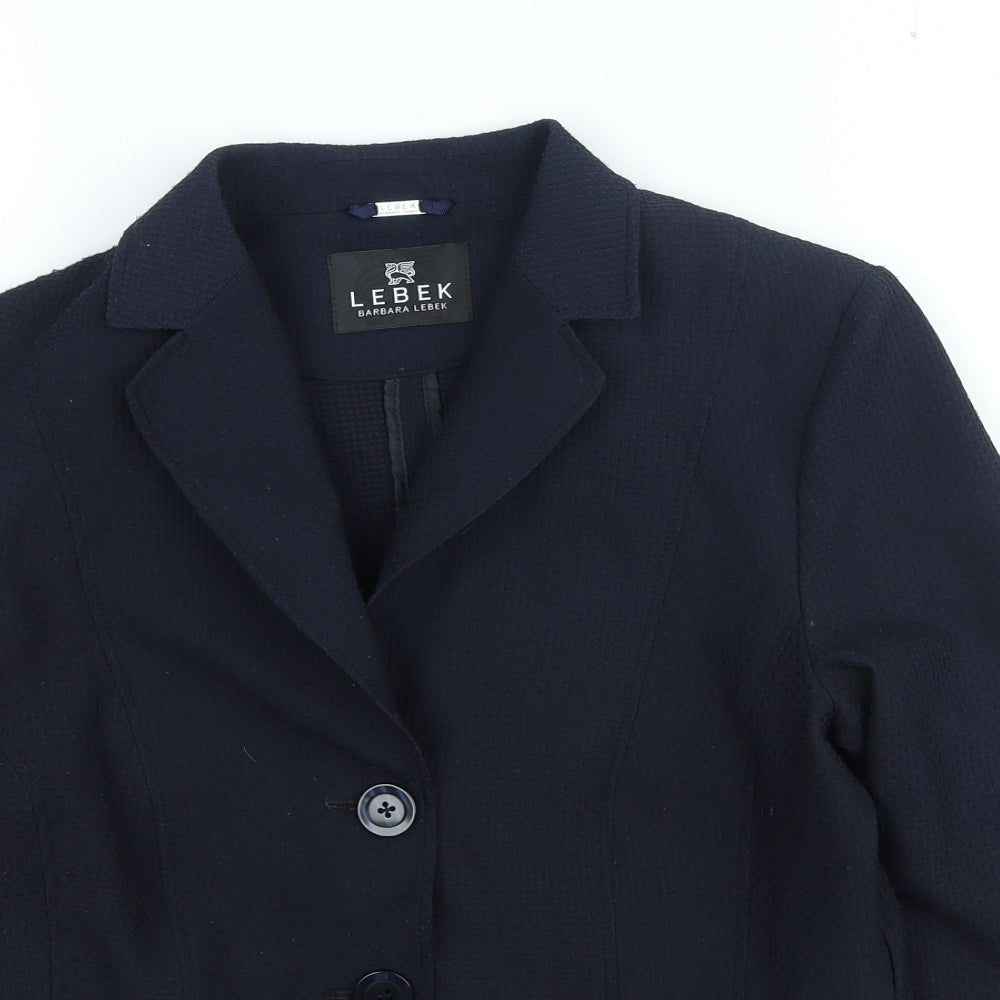 LEBEK Womens Blue Jacket Size 12