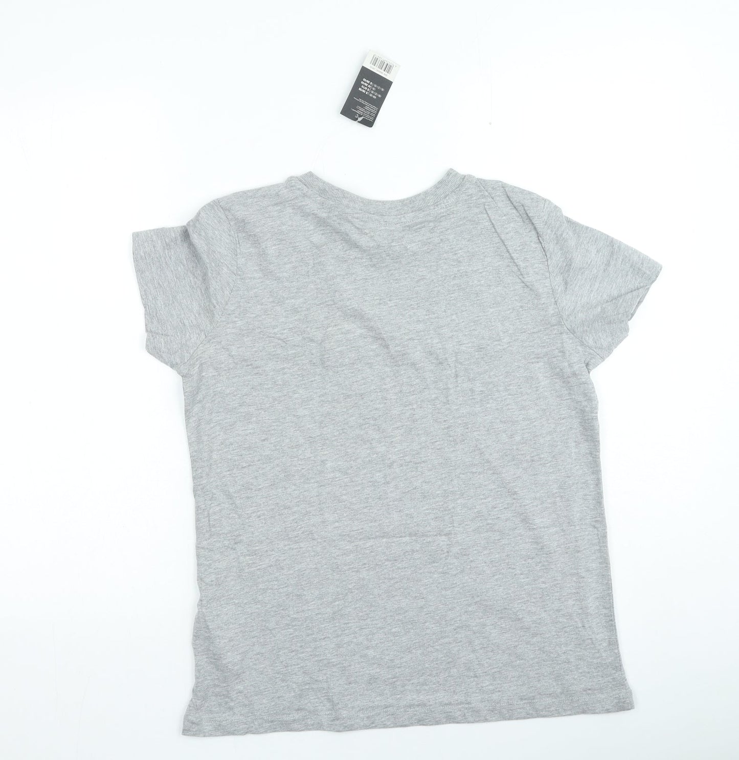 ESMARA Womens Grey Cotton Basic T-Shirt Size S Round Neck