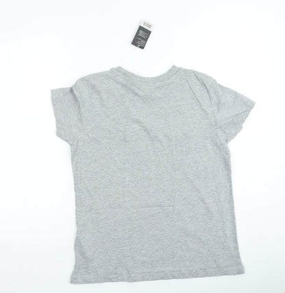 ESMARA Womens Grey Cotton Basic T-Shirt Size S Round Neck