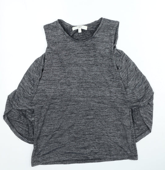 Ripe Womens Grey Polyester Basic Tank Size XS Round Neck