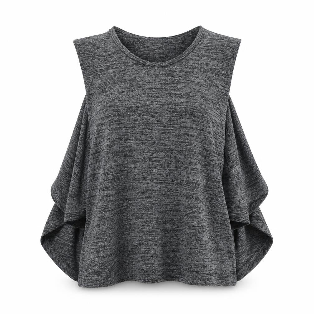 Ripe Womens Grey Polyester Basic Tank Size XS Round Neck