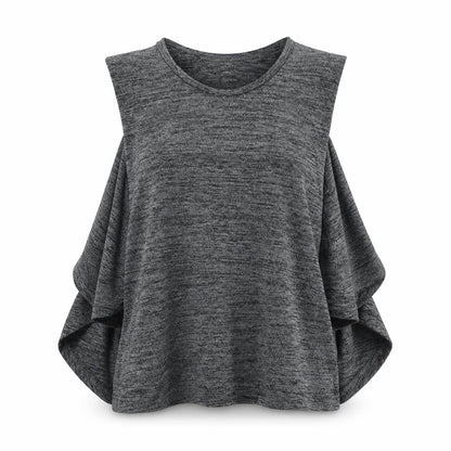Ripe Womens Grey Polyester Basic Tank Size XS Round Neck