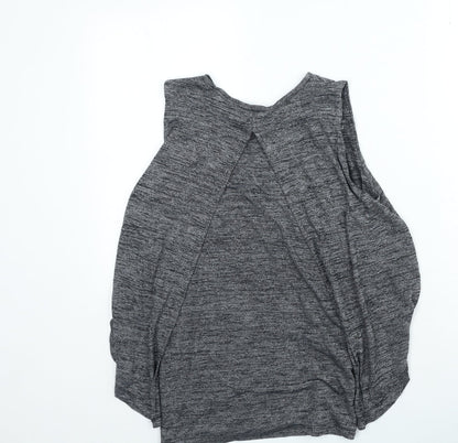 Ripe Womens Grey Polyester Basic Tank Size XS Round Neck