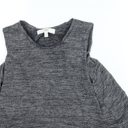 Ripe Womens Grey Polyester Basic Tank Size XS Round Neck