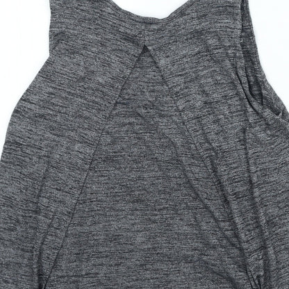 Ripe Womens Grey Polyester Basic Tank Size XS Round Neck
