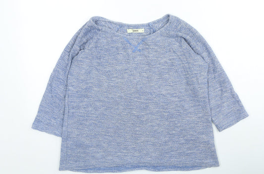 Oasis Womens Blue Round Neck Polyester Pullover Jumper Size XS