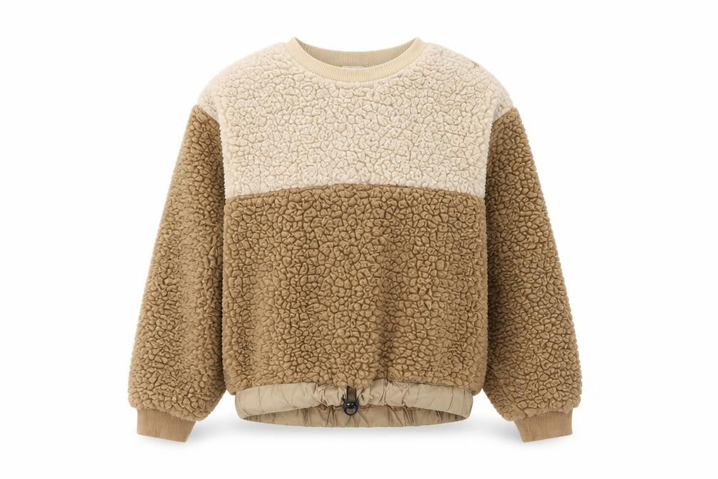 H&M Girls Beige Polyester Pullover Sweatshirt Size 8-9 Years Pullover