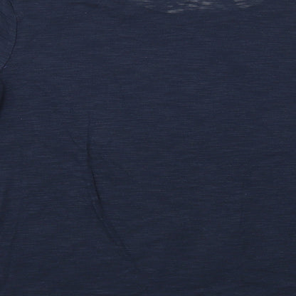 Preloved NEXT Womens Blue Polyester Basic T-Shirt Size 14 Boat Neck - Label