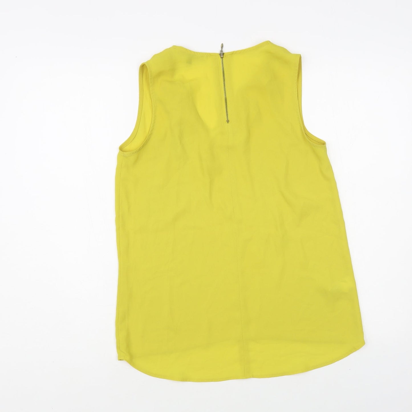 NEXT Womens Green Polyester Basic Blouse Size 6 Round Neck
