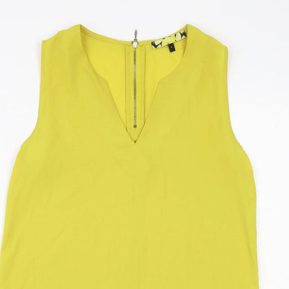 Next Womens Green Polyester Basic Blouse Size 6 Round Neck