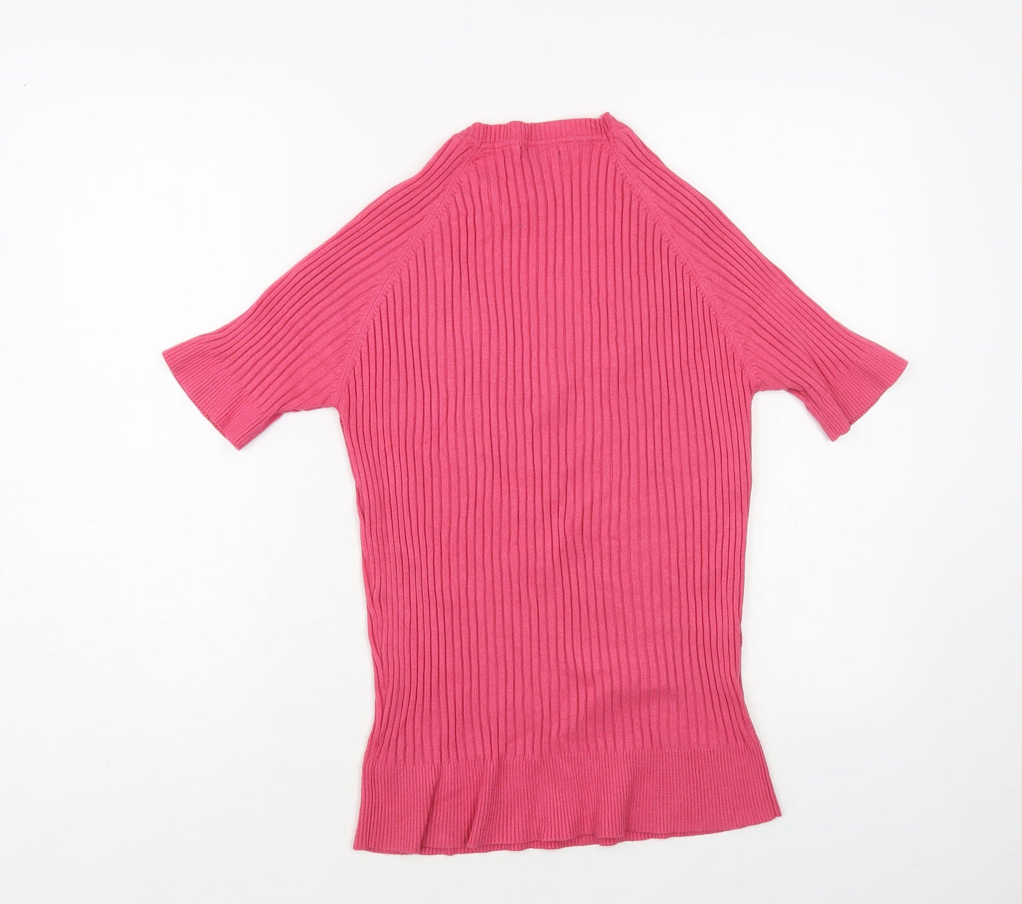 NEXT Womens Pink Scoop Neck Viscose Pullover Jumper Size 16
