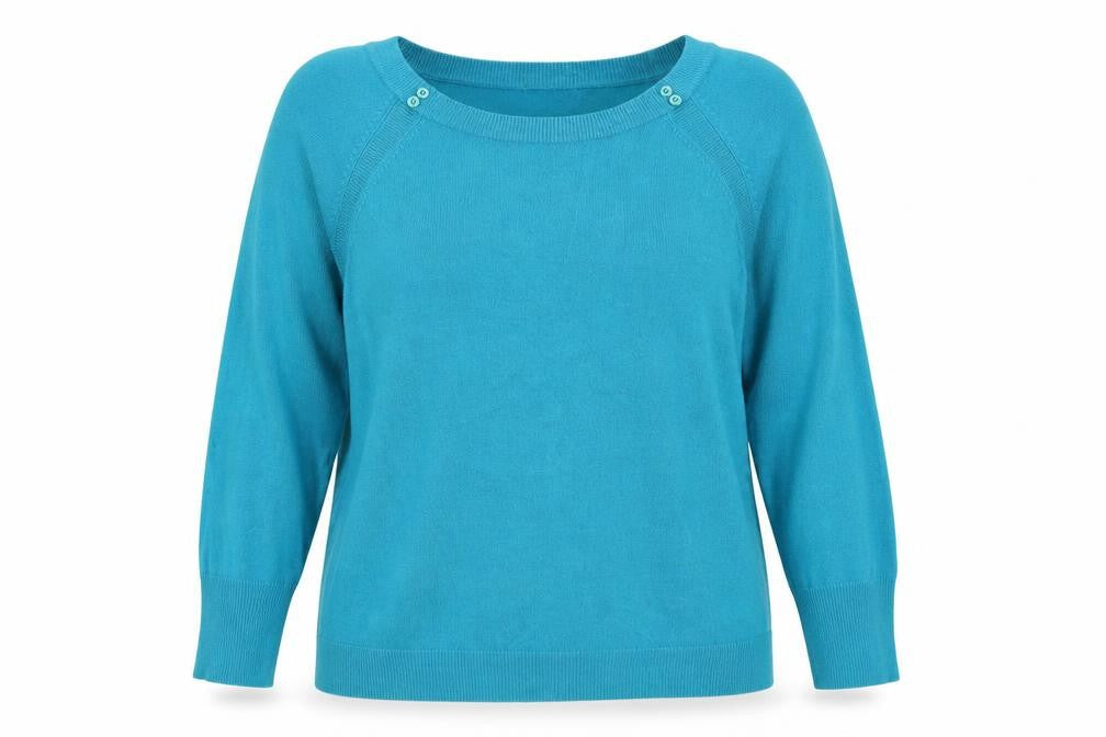 M&Co Womens Green Boat Neck Acrylic Pullover Jumper Size 18