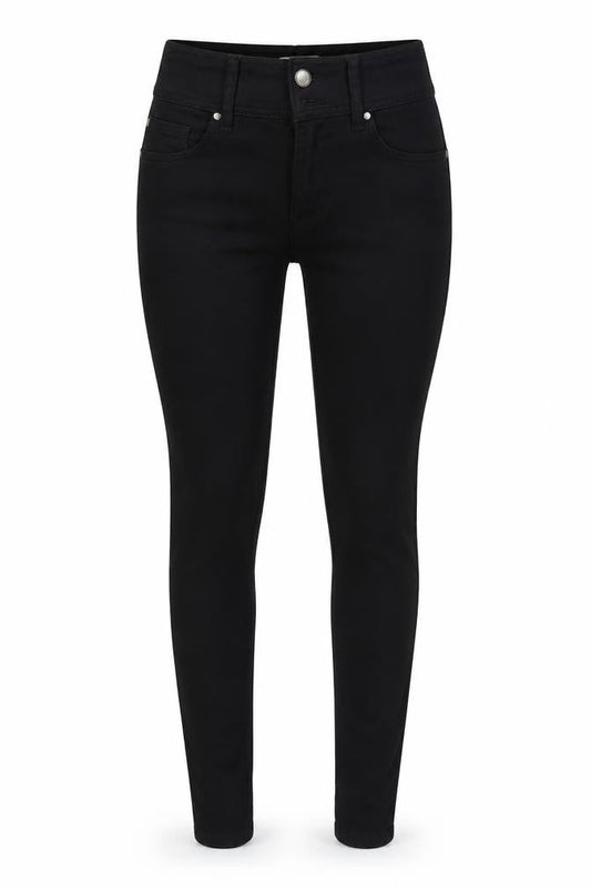 b.young Womens Black Cotton Skinny Jeans Size 26 in L32 in Regular Button