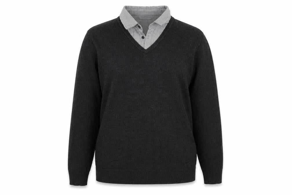 Jack Reid Womens Grey Collared Cotton Pullover Jumper Size L