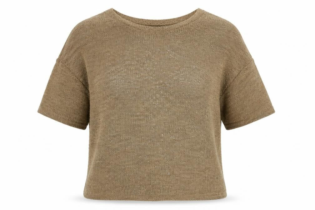 Topshop Womens Brown Boat Neck Acrylic Pullover Jumper Size 8