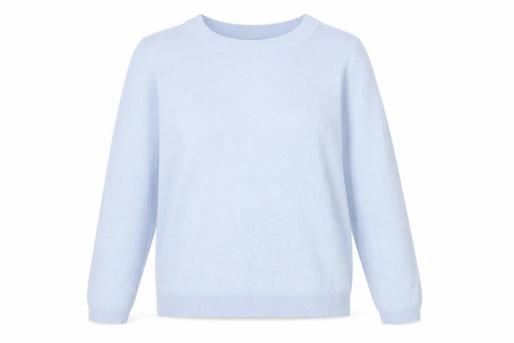 Arista Womens Blue Round Neck Acrylic Pullover Jumper Size 14