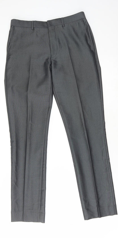 Preloved Ventuno Mens Grey Polyester Trousers Size 30 in L31 in Regular - Front
