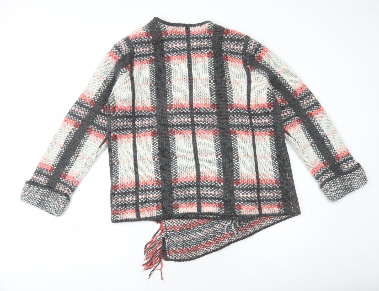 Marks and Spencer Womens Multicoloured Plaid Acrylic Cardigan Jumper Size L - Waterfall