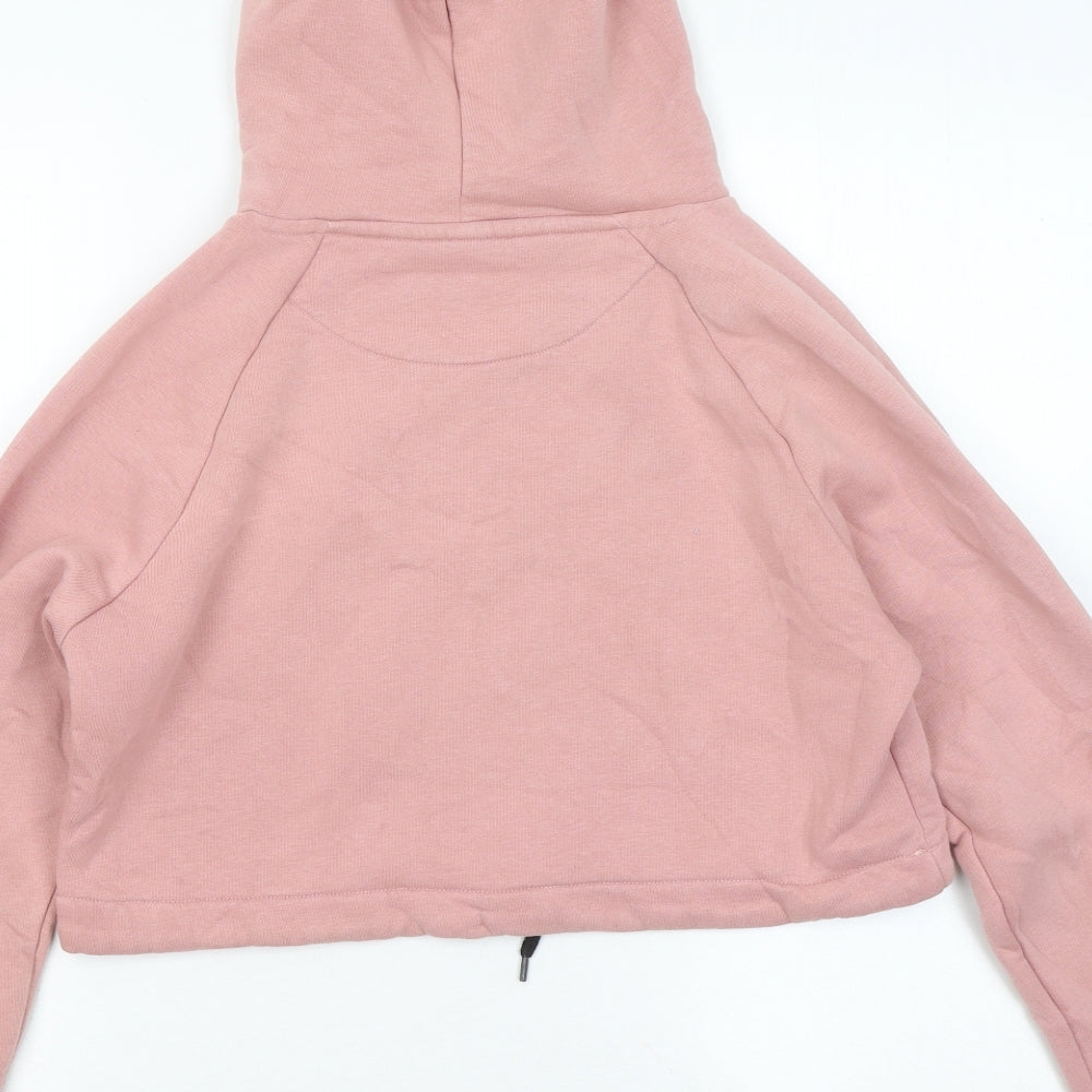 DFND Womens Pink Cotton Pullover Hoodie Size 10