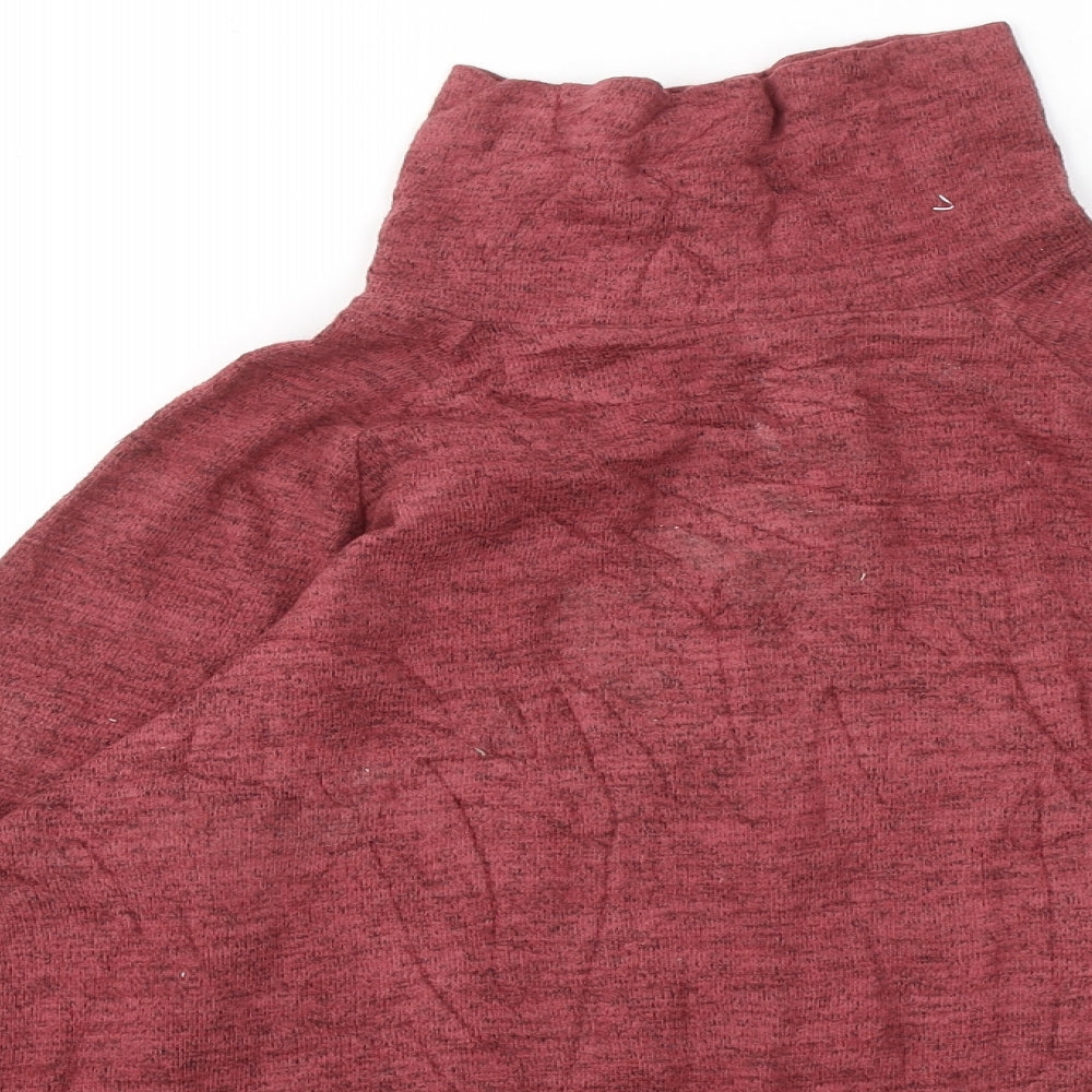 NEXT Womens Red Mock Neck Viscose Pullover Jumper Size 10