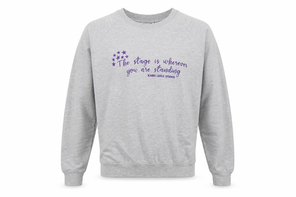AWD is Academy Girls Grey Cotton Pullover Sweatshirt Size 11-12 Years - Stage