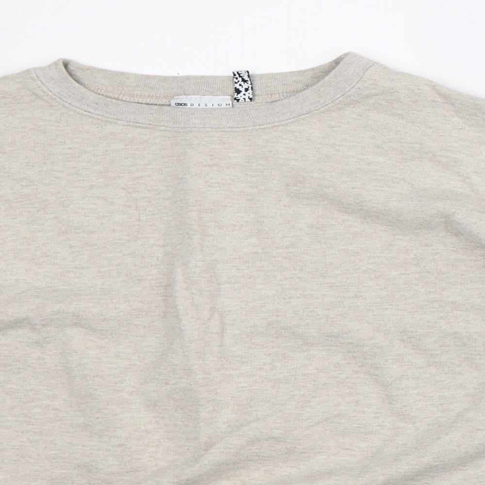ASOS Womens Beige Polyester Pullover Sweatshirt Size 6