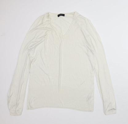 Autograph Womens White Modal Pullover Sweatshirt Size 12
