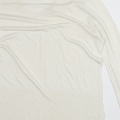 Autograph Womens White Modal Pullover Sweatshirt Size 12