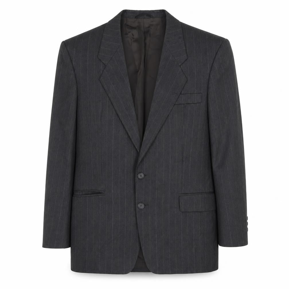 Rudnick Mens Grey Striped Polyester Jacket Suit Jacket Size 38