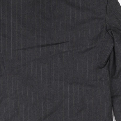 Rudnick Mens Grey Striped Polyester Jacket Suit Jacket Size 38