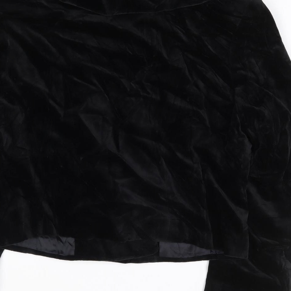 St Micheal Womens Black Cotton Jacket Suit Jacket Size 12