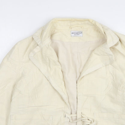 Atmosphere Womens Beige Cotton Jacket Blazer Size 16