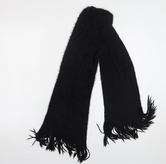 Preworn Womens Black Polyester Scarf