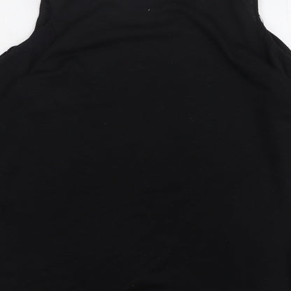 Select Womens Black Round Neck Polyester Pullover Jumper Size 14