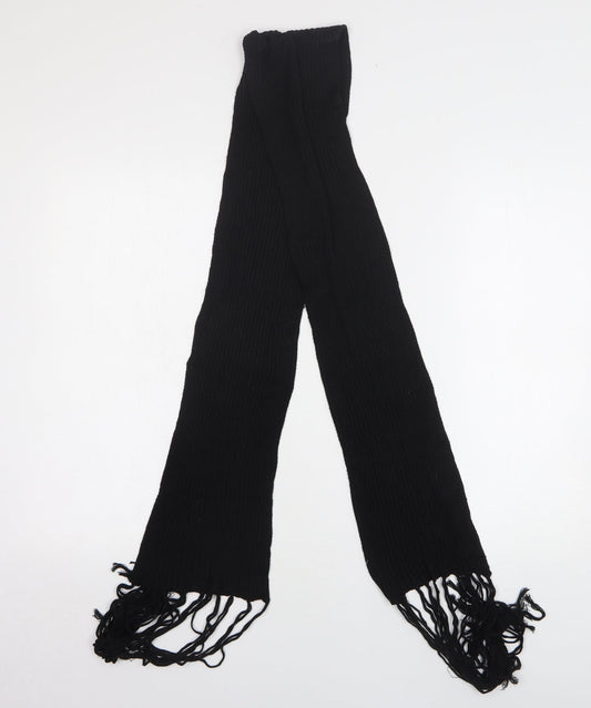 Preworn Womens Black Polyester Scarf