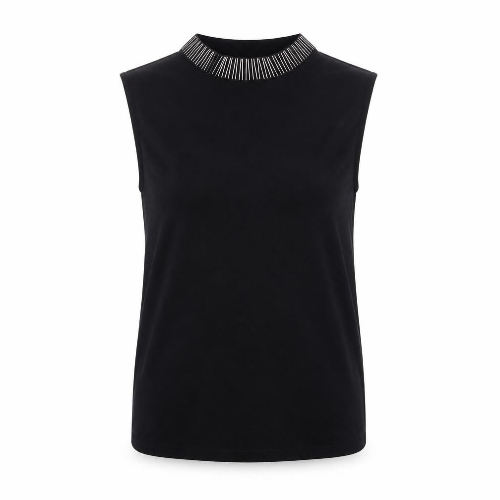 Dorothy Perkins Womens Black Polyester Basic T-Shirt Size 12 Round Neck