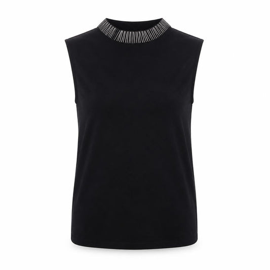 Dorothy Perkins Womens Black Polyester Basic T-Shirt Size 12 Round Neck