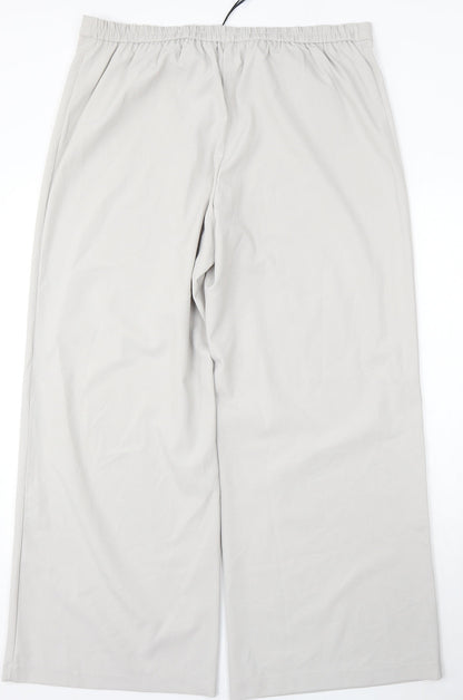 Nightingales Womens Grey Polyester Trousers Size 38 L30 in Regular