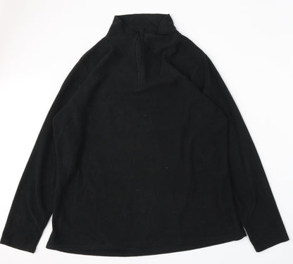 Infinity Woman Womens Black Polyester Pullover Sweatshirt Size XL Zip