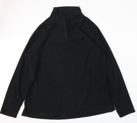 Infinity Woman Womens Black Polyester Pullover Sweatshirt Size XL Zip