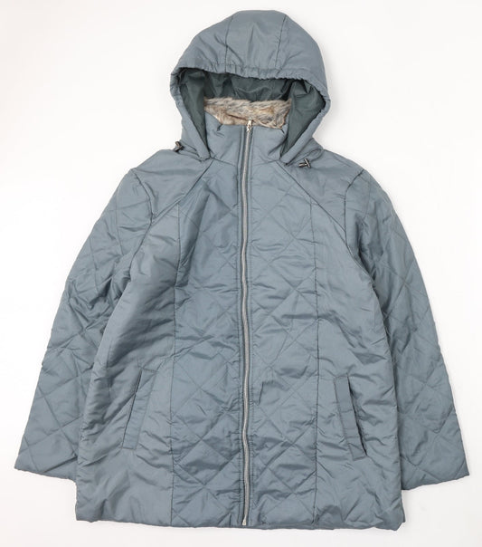 Anne De Lancay Womens Blue Jacket Size M Zip