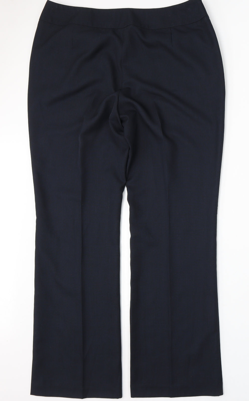 Papaya Womens Blue Polyester Trousers Size 16 L32 in Regular