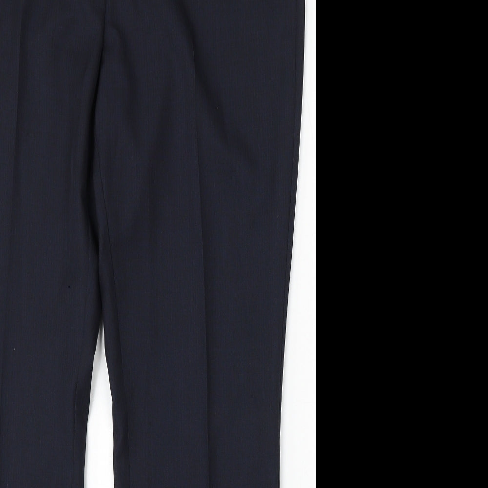 Papaya Womens Blue Polyester Trousers Size 16 L32 in Regular