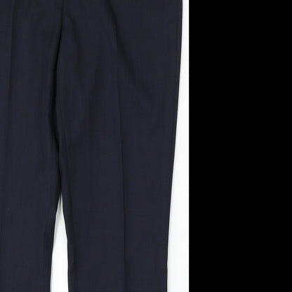 Papaya Womens Blue Polyester Trousers Size 16 L32 in Regular