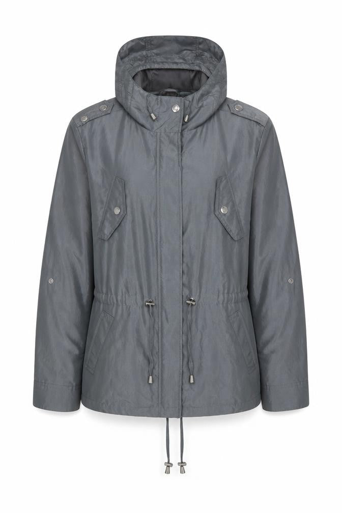 Debenhams Womens Silver Jacket Coat Size 12 Zip