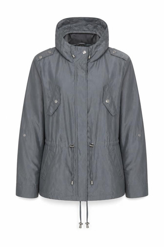 Debenhams Womens Silver Jacket Coat Size 12 Zip
